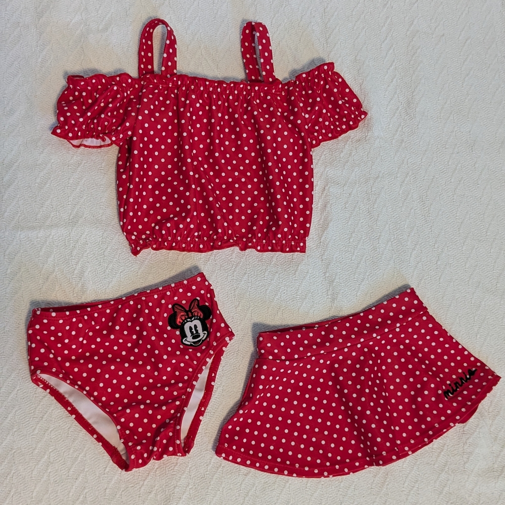 Disney Red Polka Dot Minnie Mouse Swimwear Set